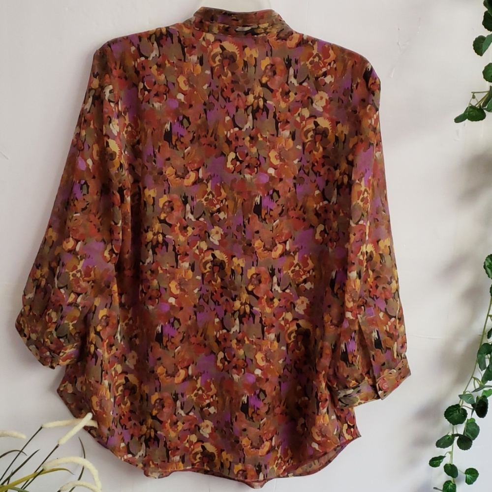 Coldwater Creek Floral Print Top - Picture 9 of 9